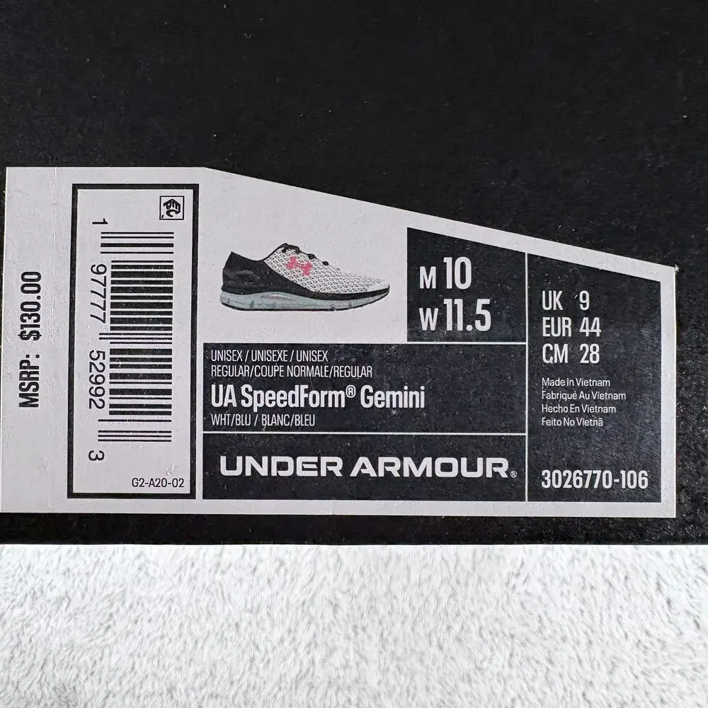 NIB Under Armour UA Speedform Gemini Size‎ 10 M / 11.5 W 3026770-106
